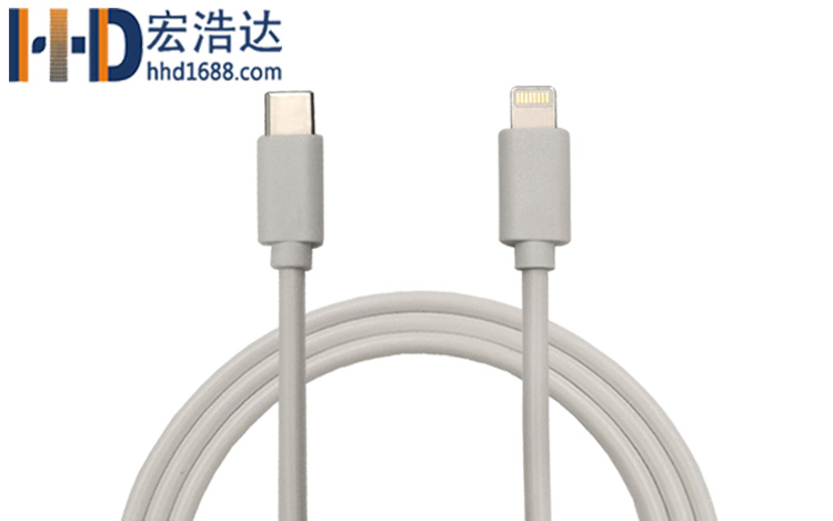 宏浩達(dá)數(shù)據(jù)線工廠lightning to type-c數(shù)據(jù)線雙面插快充蘋果充電線