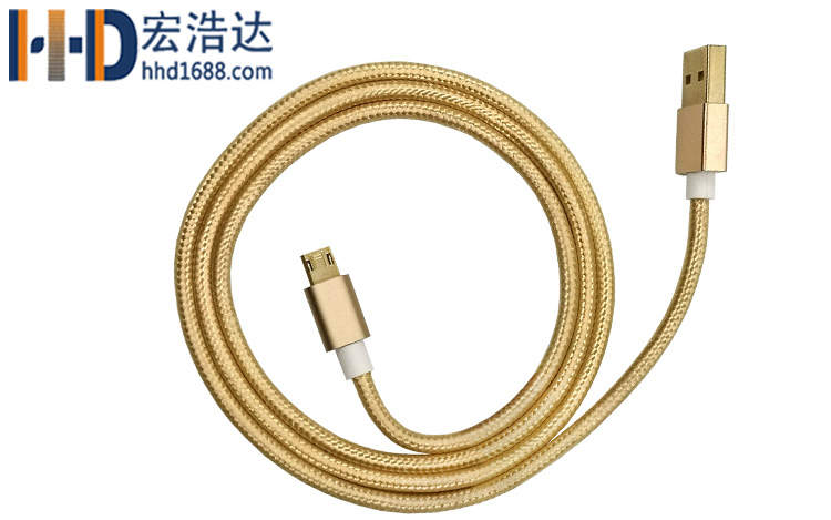 宏浩達數(shù)據(jù)線工廠雙面插安卓數(shù)據(jù)線micro USB充電線鋁合金尼龍線